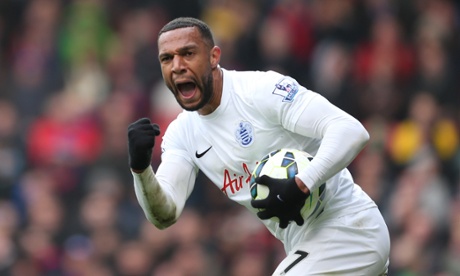 Matt Phillips celebrates his wonderful strike that restores some of QPR's pride.
