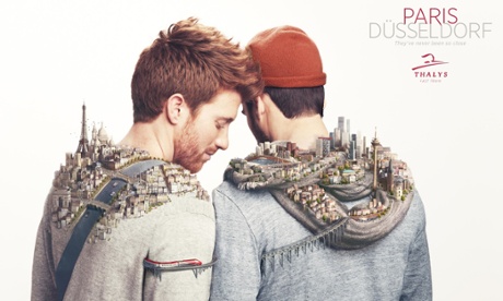 An image from Thalys International's same-sex advertising campaign.