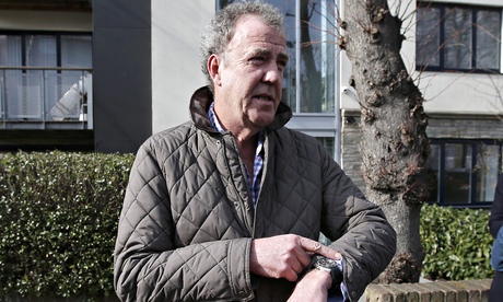 Television presenter Jeremy Clarkson leaves an address in London