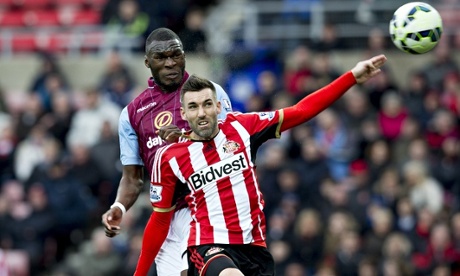 Christian Benteke puts Aston Villa 2-0 up against Sunderland in the Premier League