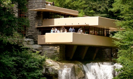 Fallingwater, one of the late architect Frank Lloyd Wright's best-known works, hangs over Bear Run waterfall in Big Run, Pennsylvania.