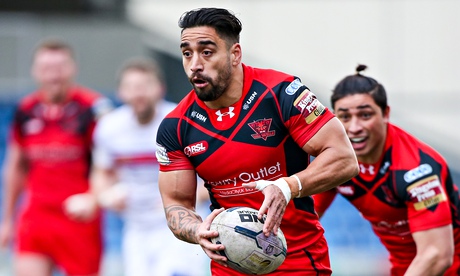 Salford's Rangi Chase in action against Wakefield Wildcats in their Super League match