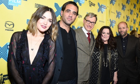 Rose Byrne, Bobby Cannavale, Paul Feig, Melissa McCarthy and Jason Statham at the premiere of Spy.