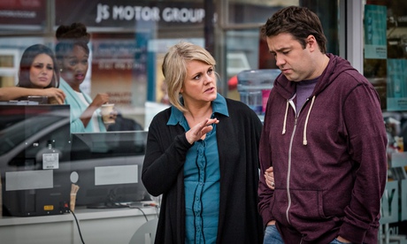 Suffering … Jason Manford as Marty and Sally Lindsay as Kathy in Ordinary Lies.  Photograph: Ben Bla