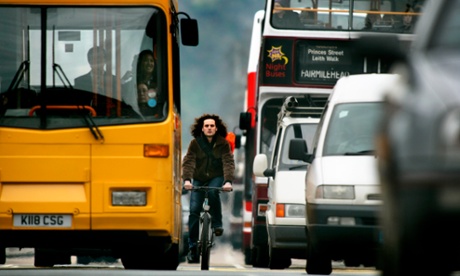 Traffic on Princes Street, Edinburgh.