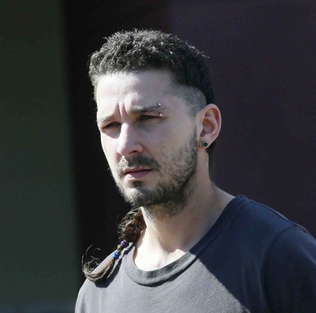 Shia LaBeouf complete with rat-tail