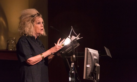 Annie Nightingale speaking at the Royal Geographical Society, 12 March 2015.
