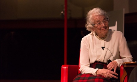 Judith Kerr speaking at the Royal Geographical Society, 12 March 2015.