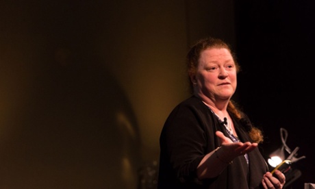 Prof Sue Black speaking at the Guardian Live and 5x15 exceptional women event at the Royal Geographical Society, 12 March 2015.