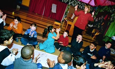 Primary school play rehearsal