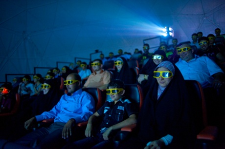 Iraqis at Baghdad’s 4D cinema.