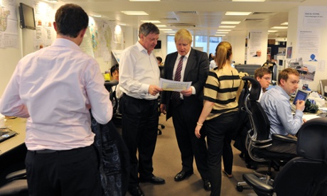 Lynton Crosby with Boris Johnson during the 2012 London mayoral campaign.