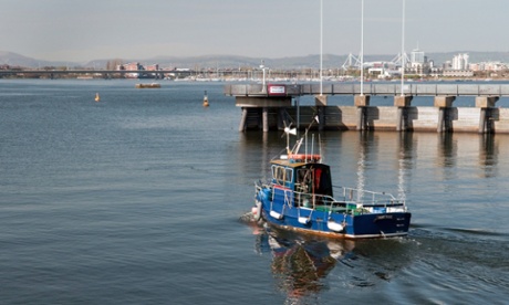 A fishing boat in Cardiff Bay.