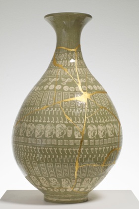 The Huhne vase, a work inspired by Chris Huhne, former energy secretary.