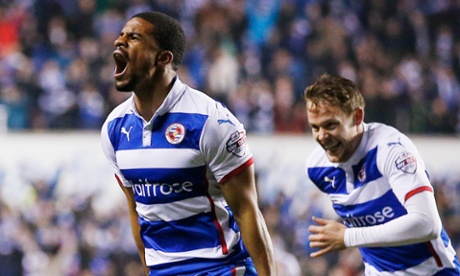 Reading's Garath McCleary celebrates scoring their second goal.
