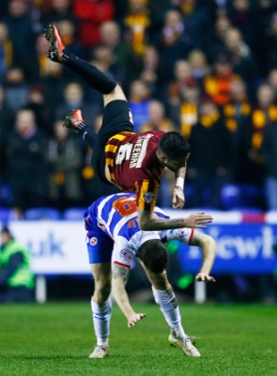 Alan Sheehan and Jamie Mackie in action.