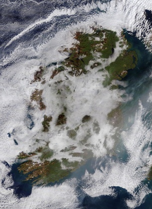 Low clouds over Ireland