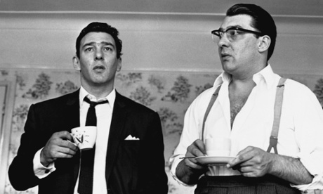 The Kray twins (Reggie, left and Ronnie) at home after having been questioned by police about the murder of George Cornell, London, 1966. 