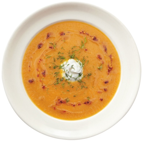 Thomasina Miers' carrot soup with chilli and brown butter: 'Warming and exotic.'