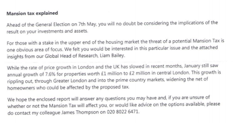 Knight Frank letter.