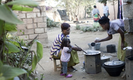 Women cooking in developing world.