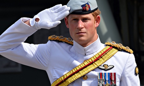 Prince Harry on parade in Sydney.