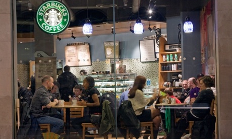 people in starbucks coffee shop
