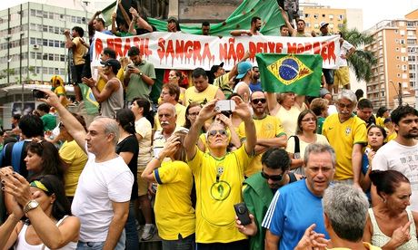 Anti-government protests in Sao Paulo  Brazil