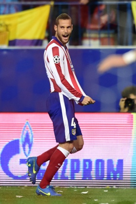 Mario Suarez celebrates after scoring.