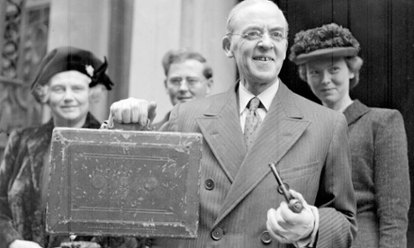 Sir Stafford Cripps and the despatch case in 1950.