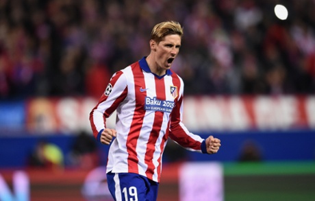 Fernando Torres celebrates after smacking his penalty home.