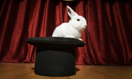 A rabbit in a hat