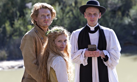 Multilayered drama … Julian Rhind Tutt, Myanna Buring and Ewen Bremner in Banished. Photograph: Mark