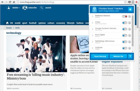 Tools like Ghostery let you see what cookies sites are using – including this one.