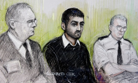 Court artist sketch of Erol Incedal appearing at the Old Bailey, London, in October 2014.
