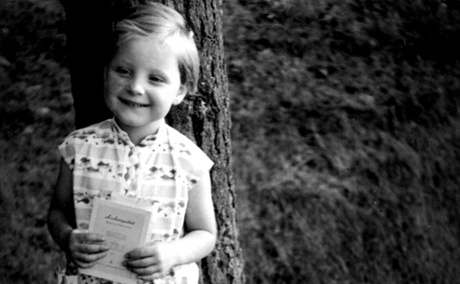Angela Merkel at the age of three