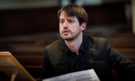 Director Thomas Foster during a rehearsal for Catone in Utica.