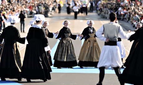 Folk dancers in Brittany