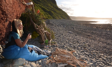 Phoebe Smith contemplates a night in her beach den.