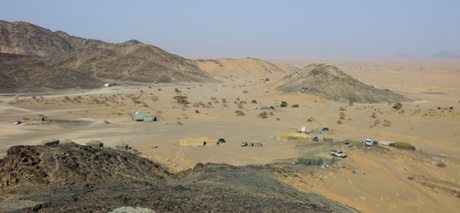 One of the military encampments in Marib province, where fighters opposed to the Houthis are stationed