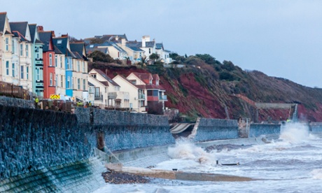 Railway line Dawlish damaged floods