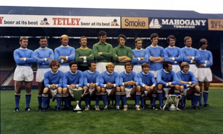 Manchester City with the Cup Winners Cup and the League Cup