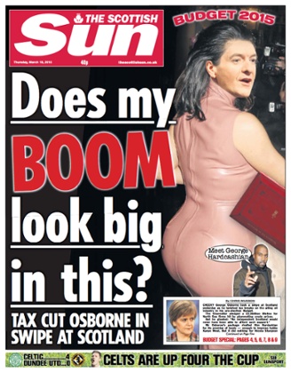 The Scottish Sun's George Osborne front page