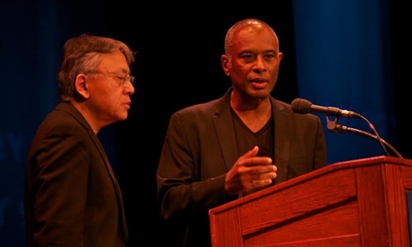 Authors Kazuo Ishiguro and Caryl Phillips