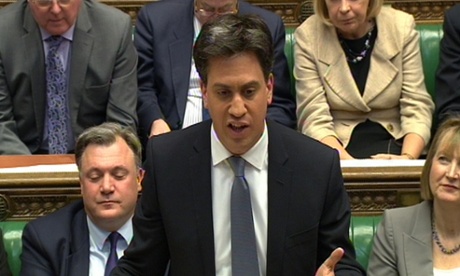 Ed Miliband responding to the budget statement yesterday.