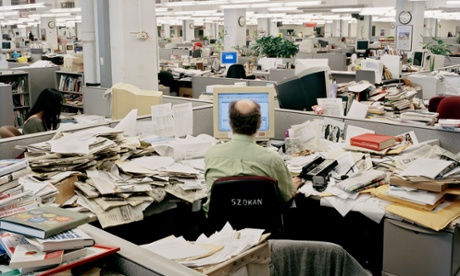 The Tower of the Truth, went from busy newsroom, seen in 2009 from the desk of Don Sapatkin, a science editor…