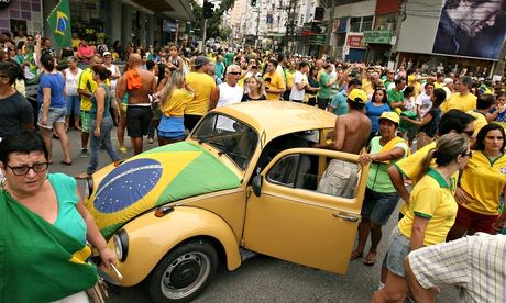 Anti-government protests in Sao Paulo, Brazil