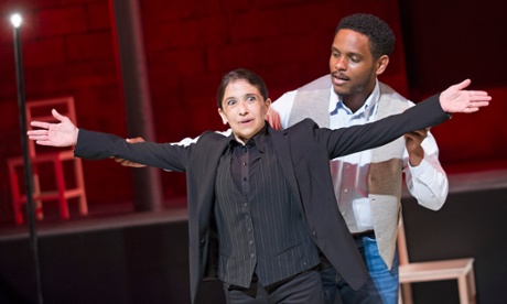 Kathryn Hunter with Jared McNeill in The Valley Of Astonishment, written and directed by Peter Brook and Marie-Hélène Estienne.