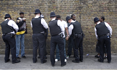 Police stop and search young black people in London