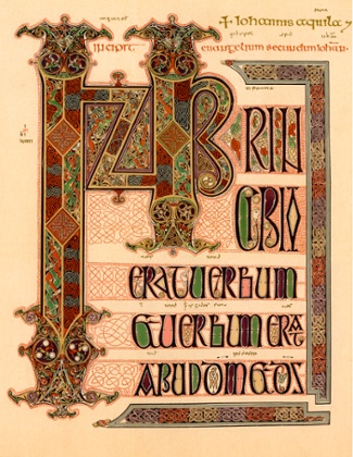the Lindisfarne gospels, c700.